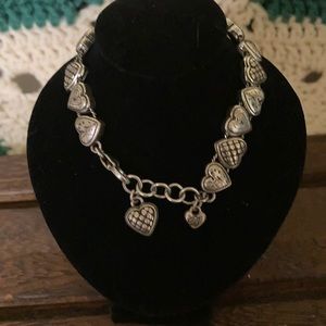 Brighton silver tone heart bracelet!